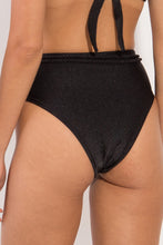 Charger l&#39;image dans la galerie, Bottom Shimmer-Black Belted-High-Waist
